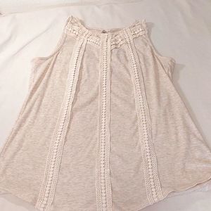 Knox Rose Tan Lacey Tank Top .Size Xs Great Condition.